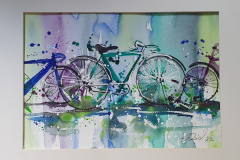Fahrräder Aquarell 30x40cm