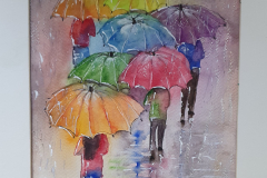 Regenwetter Aquarell 30x40cm