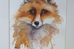 Fuchs Aquarell 30x40cm