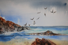 Felsen-am-Meer-Aquarell-30x40cm
