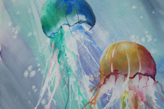 Quallen-1-Aquarell-30x40cm