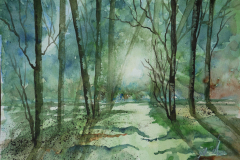 Wald-Aquarell-30x40cm
