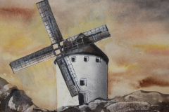 Windmuhle-Aquarell-30x40cm