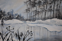 Winterlandschaft-Aquarell-30x40cm